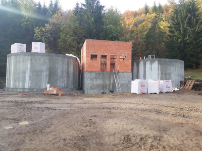 Dvoukomorový vodojem 2x 500m3